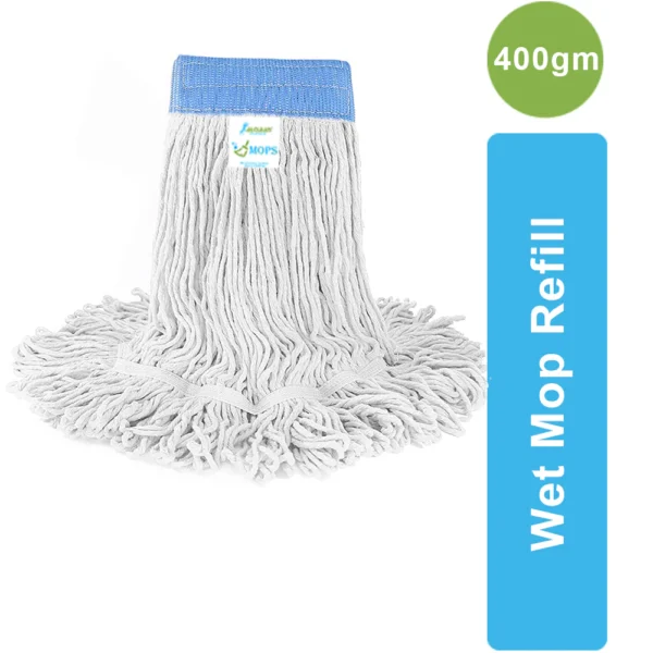 Wet Mop Refill 400gm, Cotton Mop Head for Floor Cleaning | Heavy-Duty & Absorbent
