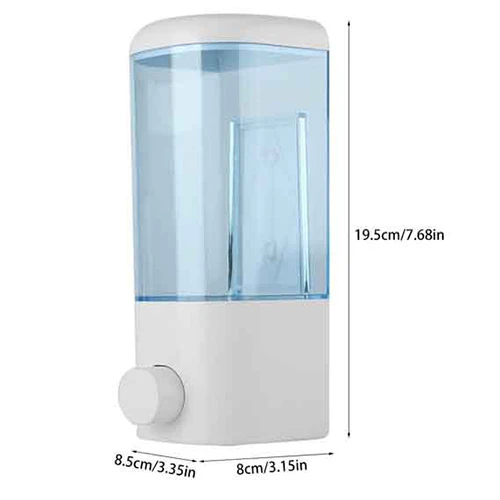 Wall Mounted Soap Dispenser, Refillable Liquid Dispenser for Bathroom & Kitchen (350ml)