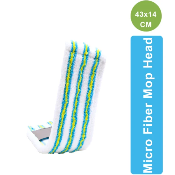 Flat Mop Head Refill, Microfiber Mop Pad 43x14cm | Floor Cleaning Replacement