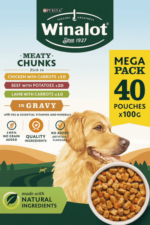 Meaty chunks dog food