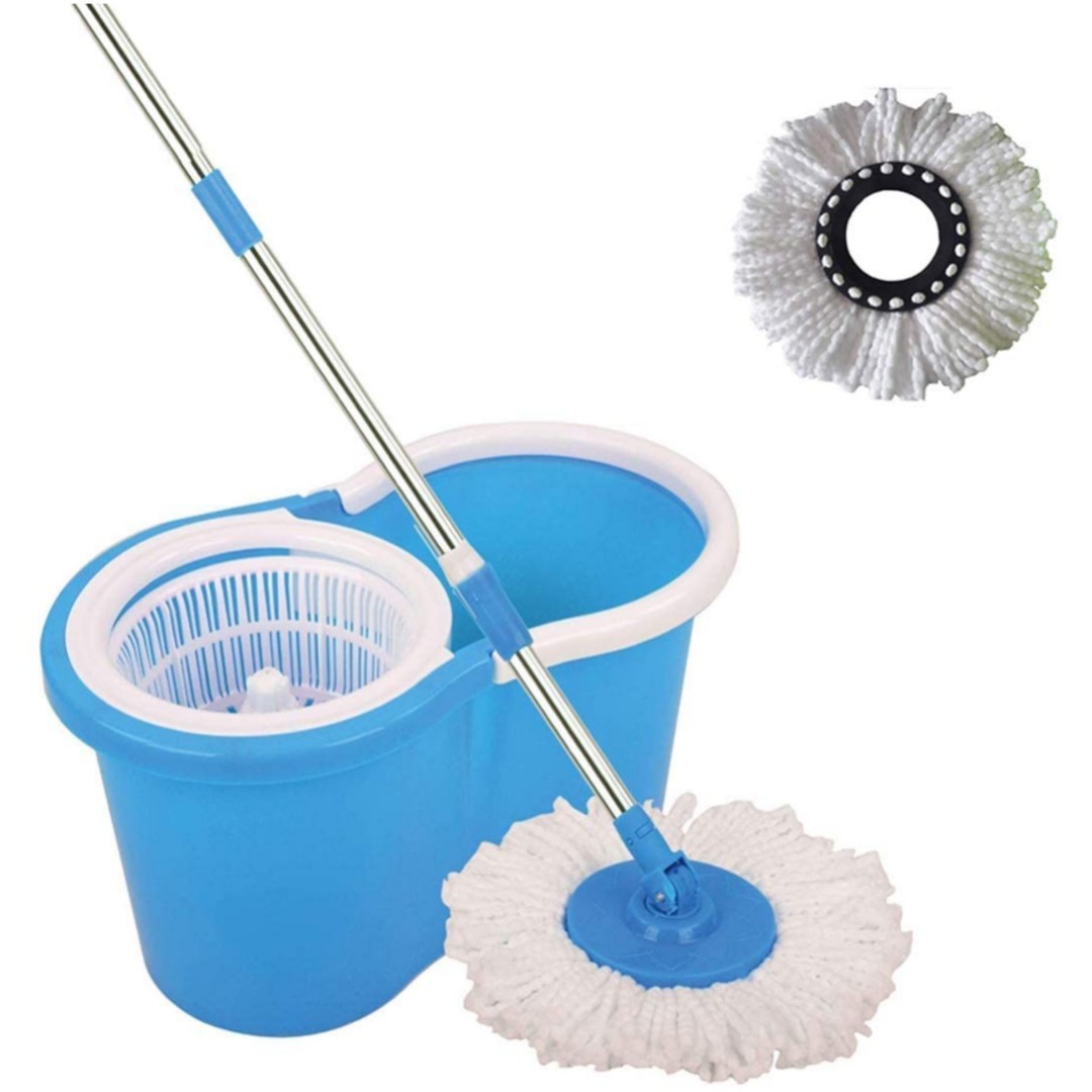blue spin mop
