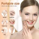 Painless upper lip hair removal using 3-in-1 rechargeable facial trimmer for women