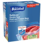 Bacofoil Safeloc food and freezer bags with double seal technology for fresh food storage