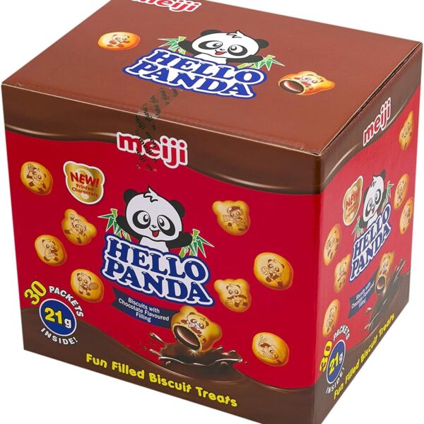 Meiji Hello Panda chocolate filled biscuits 30 mini packs 21g each
