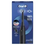 Oral-B iO2 electric brush handle with round brush head and adaptive micropulsations