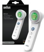 Braun BNT4 digital thermometer with LCD display in white color