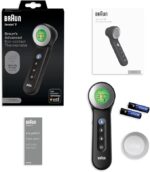 Braun BNT4 white thermometer with non-contact high accuracy, 2 second response time, and LCD display