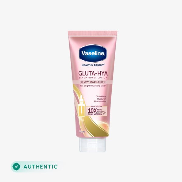 Vaseline Healthy Bright Gluta-Hya Serum Burst Lotion 330ml for dewy radiance