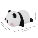 Silicone sleeping panda night lamp being held in hand showing compact 115mm height