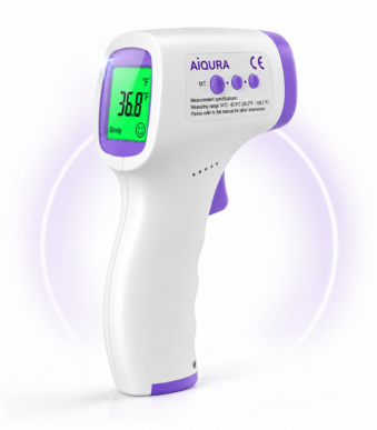 Contactless infrared thermometer for home clinic and workplace fever screening
